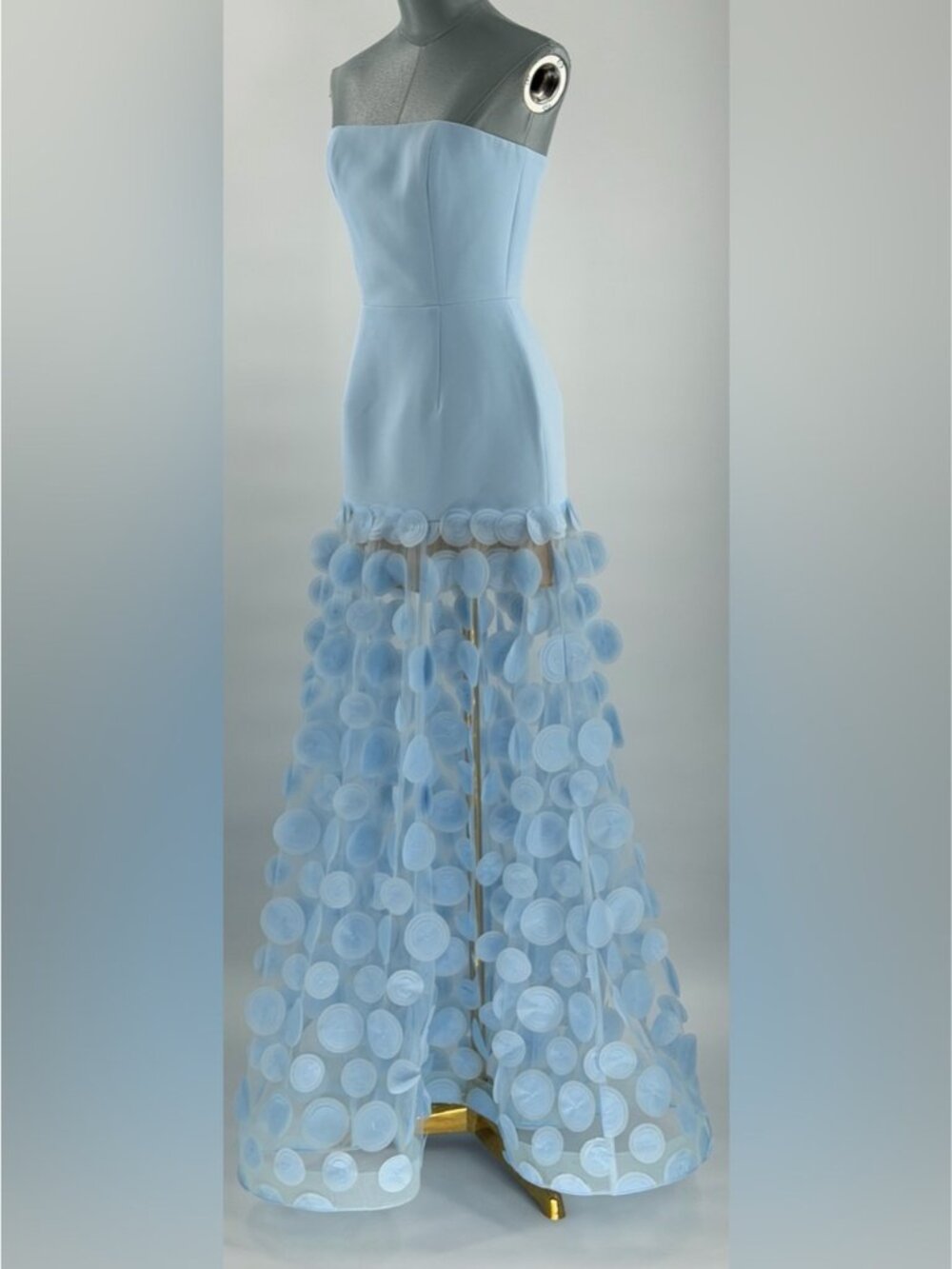 🆕 BRONX & BANCO 🧿 NWOT Harper Strapless Gown, Powder Blue - Sz XS US 2 - Picture 4 of 15
